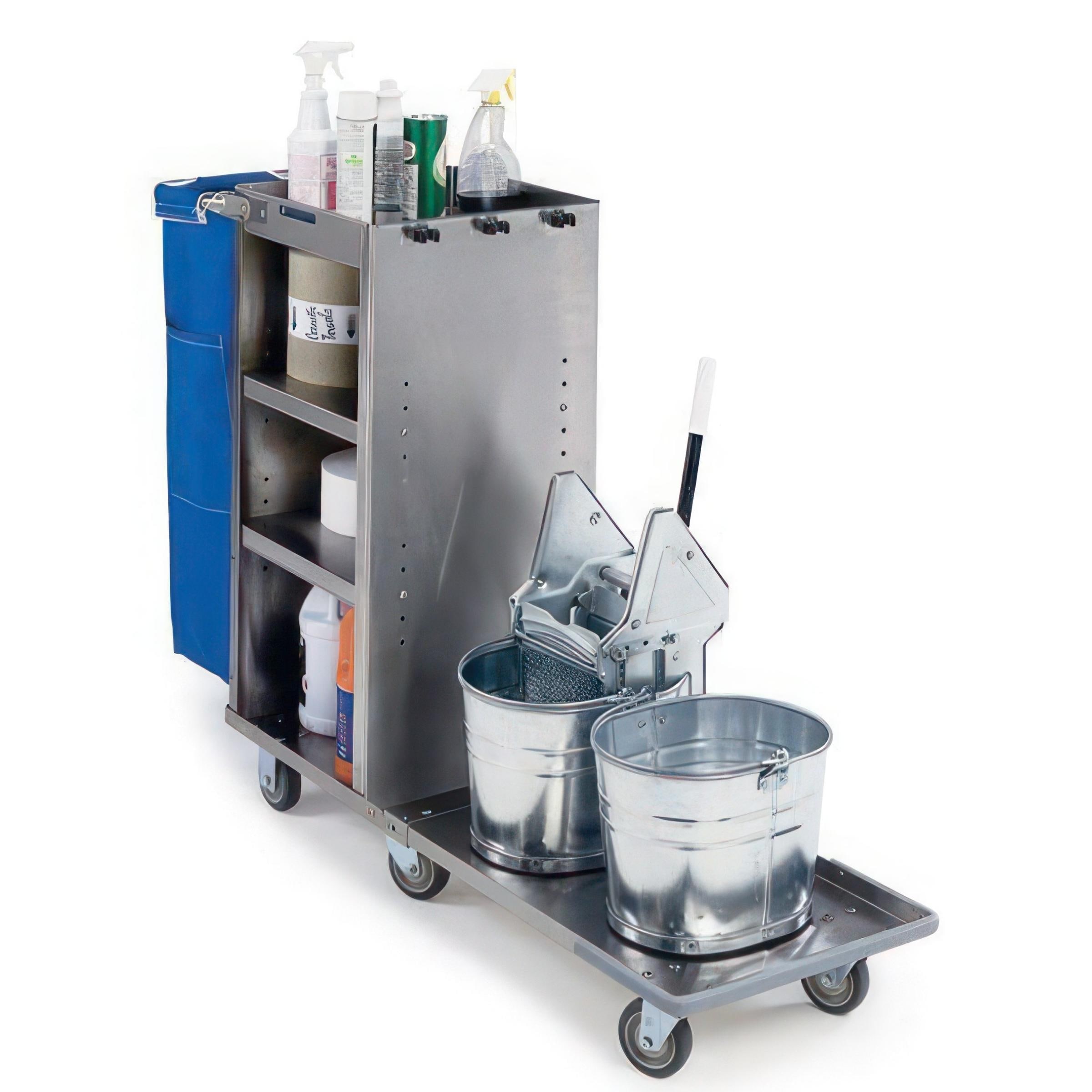 housekeeping trolley with label