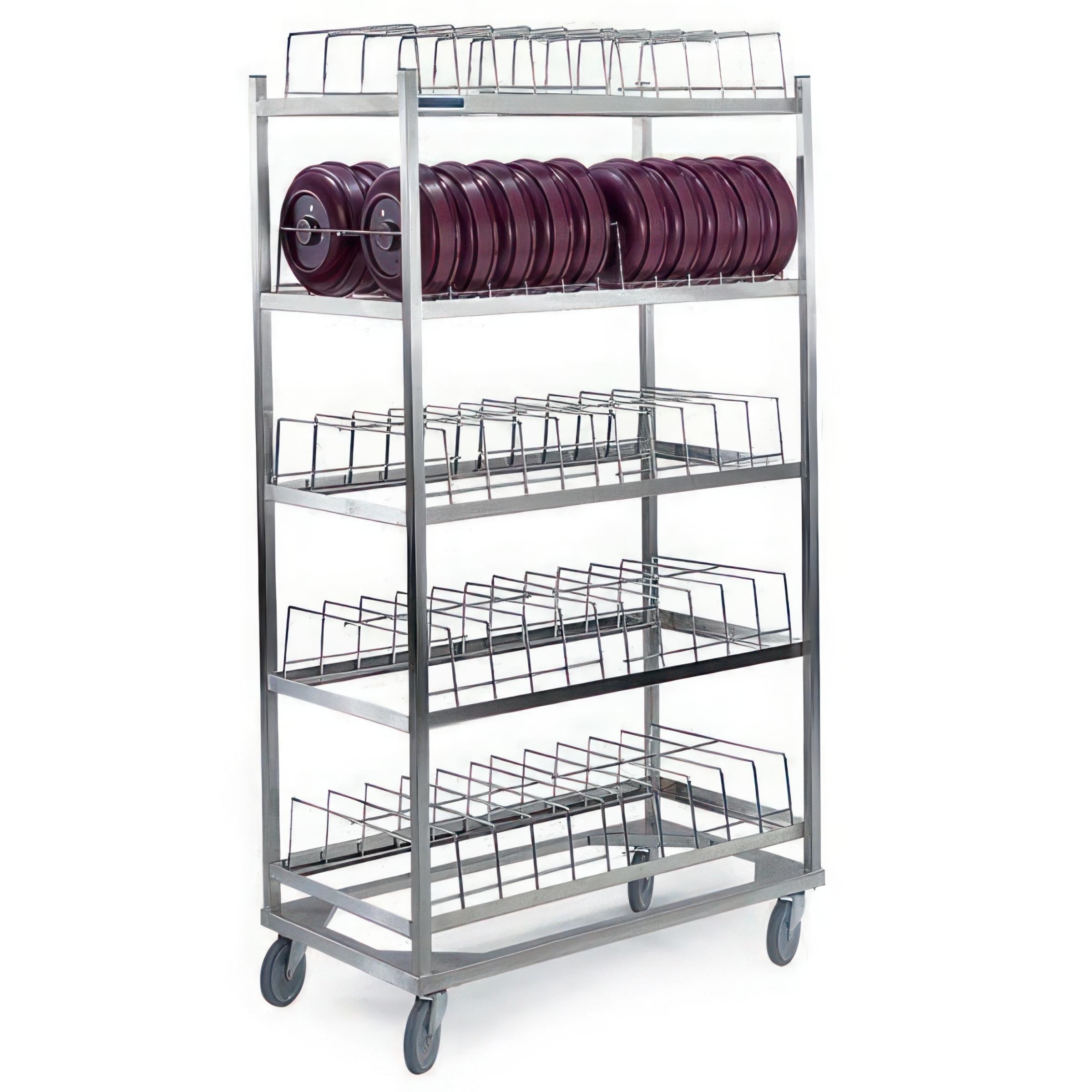 Lakeside 898 Mobile Dome Drying Rack, Stainless Steel, (5) Shelves, (10)  Chrome Dome Cradles fit 3-in. Tall Domes, 100 Dome Capacity - Lakeside  Foodservice